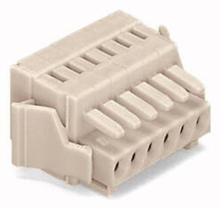 Wago 1 vezetékes anyacsatlakozó védett a hibás bekötés ellen, világosszürke (734-103/037-000) (734-103/037-000)