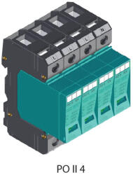 KIWA PO II 4 280 V túlfeszültség levezető 20kA T2+T3 (C+D) 82.004 KIWA (82.004) - lumenet