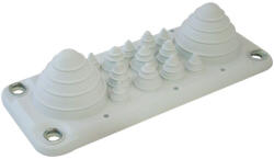 Tracon elosztószekrény kábelbevezető, gumi, 14db kábelhez 222x92mm EKBV-03 (EKBV-03)
