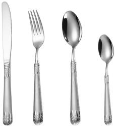 TRENDY S TRENDY'S rozsdamentes acél evőeszköz készlet, utazási és irodai használatra, 4 db, króm (TCM-11C)