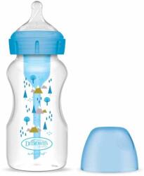 Dr. Brown's Шише Dr. Brown’s - Options+, Anti-Colic, Wide-Neck, 270 ml, Синьо (72239325483) - ozone