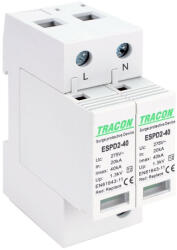 Tracon túlfeszültség levezető cserélhető betéttel, T2 AC típusú 2P, ESPD2-40-2P (ESPD2-40-2P)