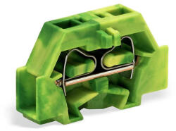 Wago 2 vezetékes sorkapocs nyomógombok nélkül rögzítőperemmel, zöld-sárga (261-307) (261-307)