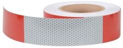 Artool Fényvisszaverő csík, Méhsejt Típusú, 50 mm x 10 m, Fehér-Piros (104791)