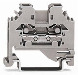 Wago 281-101 2 vezetékes átmenő sorkapocs, 4 mm2, CAGE CLAMP, oldalsó jelölőnyílások, DIN 35 × 15 és 35 × 7, 5, szürke (281-101)