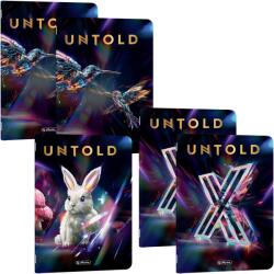 Herlitz Szett 5 db Herlitz jegyzetfüzet, A4, 80 lap 70g/nm, négyzetek, lekerekített sarkok, The Magic of Untold motívum (9487620-5)