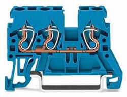 Wago 3 vezetékes átmenő sorkapocs 2, 5 mm2, kék (870-684) (870-684)