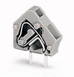 Wago 236-742 egymásra rakható NyÁK-sorkapocs, 2, 5 mm2, 5/5, 08 mm lábtávolság, 1 pólusú, CAGE CLAMP®, közösítési lehetőség, sötétszürke (236-742)