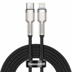Baseus Cablu Date si Incarcare Baseus USB-C - Lightning Cafule Metal Series 20W 2m Negru