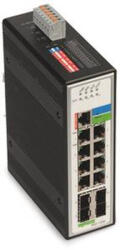 Wago ipari Menedzselhető Switch8-Port 1000Base-T 4-Slot 1000Base-SX/LX, fémes fekete (852-1305) (852-1305)