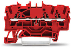 Wago 3 vezetékes átmenő sorkapocs, piros (2002-1303) (2002-1303)