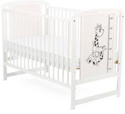 BabyNeeds Patut din lemn BabyNeeds Timmi Girafa 120x60cm White (BOTIMG01AL)