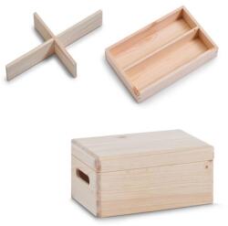 Zeller Tárolódoboz fedővel Zeller, Fa, 9L, 14x30 cm, Világosbarna (ZL-13325)