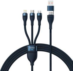 Baseus Cablu Incarcare Baseus USB-C - Lightning / microUSB / USB-C Flash Series II 100W 1.2m Bleumarin