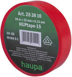 HAUPA Szigetelő szalag 15mm x 10m piros H-263810 (263810)