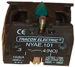 Tracon Nyomógomb záróérintkező elem, 400 V/ 3 A NYAE101 (NYAE101)