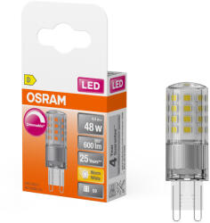 OSRAM G9 LED 4, 4W, 600 lm, 2700 K, melegfehér, dimmelhető, alumínium, műanyag-50 W izzó helyett - Special Pin Clear (4099854247583)