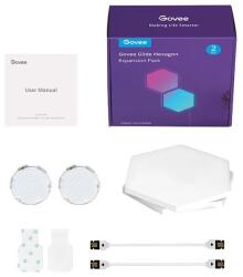 Govee H1061002 Glide Hexagon RGBIC beltéri bővítő készlet, 2 fénypanel (H1061002)