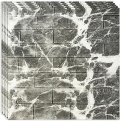 HOZRO 20 db-os HOZRO öntapadós 3D tapéta szett, téglautánzat modell, 10, 78 négyzetméteres terület, modern dizájn, nagyon könnyen felszerelhető, sötétszürke kő (TAPET60-20BUC)