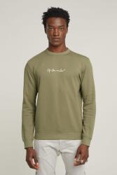 G-Star RAW G-Star, Organikuspamut logós pulóver, Khaki, M (D26407-D257-6057-M)