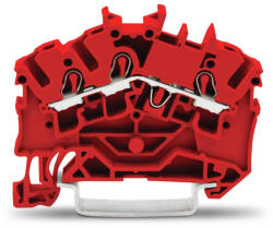 Wago 3 vezetékes átmenő sorkapocs, piros (2002-6303) (2002-6303)