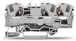 Wago 3 vezetékes sorkapocs 6 mm, szürke (2006-1301) (2006-1301)