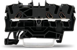 Wago 3 vezetékes átmenő sorkapocs, fekete (2002-1305) (2002-1305)