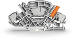 Wago 2 vezetékes átmenő sorkapocs6 mm2, szürke (2007-8801) (2007-8801)