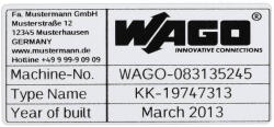 Wago jelölő 70×33 mm 500 db/tekercs (210-802) (210-802)