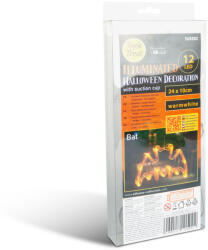 Globiz International Kft Halloween-i világító dekoráció - denevér - tapadókorongos - 12 LED - 20 x 18, 5 cm - 3 x AAA (56588C)