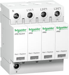 Schneider Electric Acti9 iPRD - A9L08600 - túlfeszültség korlátozó cserélhető betéttel. 8kA, 3P-N, 350V (A9L08600)
