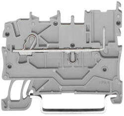 Wago 2020-1201 1 vezeték/1 érintkezőtűs dugaszolható alapsorkapocs, 1 mm2, DIN 35 x 15 és 35 x 7, 5 sínhez, Push-in CAGE CLAMP®, szürke (2020-1201)