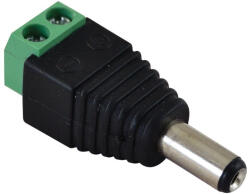 TRACON Jack/csavaros csatlakozó dugó LED szerelésekhez 5, 5mm LSZJM55 Tracon (LSZJM55)