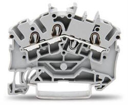 Wago 3 vezetékes átmenő sorkapocs 2, 5 mm2, sárga (2002-6306) (2002-6306)