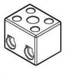 Kleinhuis Sorkapocs porcelán 10mm2/2p Kleinhuis 119. G (119.G)