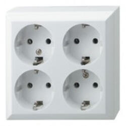 Anco Austin falon kívüli 4-es földelt dugaszolóaljzat, fehér 321115 (321115) - lumenet