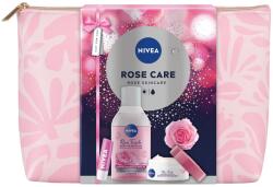 Nivea Készlet: NIVEA Rose Touch nappali krém rózsavízzel, 50 ml + NIVEA micellás víz rózsavízzel, 400 ml + NIVEA Soft Rose ajakbalzsam 5.5 ml + Ajándéktasak