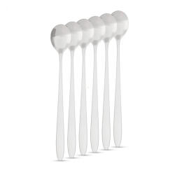 Family Rozsdamentes acél kávéskanál / latte macchiato kanál - 186 x 30 mm - 6 db / csomag (57578) - lumenet