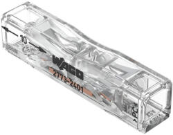 Wago vezeték összekötő PUSH WIRE Inline egyenes kialakítású, átlátszó, max. 4 mm2, 32A (2773-2401) (2773-2401)