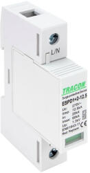 Tracon AC típusú T1+T2 túlfeszültség levezető, cserélhető betéttel ESPD1+2-12.5-1P (ESPD1+2-12.5-1P)