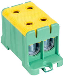 Tracon fővezeték sorkapocs sínre és felületre zöld/sá 16-95mm2, max. 800VAC max. 245A FLEAL-95/2Z (FLEAL-95/2ZS)