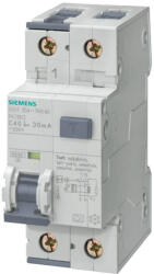 Siemens áramvédős kismegszakító 1P+N C 6A 10kA 30mA (5SU13547KK06)