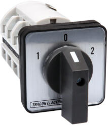 TRACON közvetlen irányváltó motorkapcsoló, 1-0-2 400V, 50Hz, 25A, 7, 5kW, 48×48mm TKM-25/N (TKM-25/N)