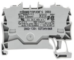 Wago TopJob_S 0, 25 - 2, 5 mm2, szürke, átmenő sorkapocs (2002-1201) (2002-1201)