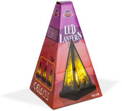 Family Halloween-i LED lámpás - csontváz - melegfehér - fekete - 9, 5 x 9, 5 x 17 cm - 2 x AAA (56549B) - lumenet