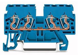 Wago 4 vezetékes átmenő sorkapocs 2, 5 mm2, kék (870-834) (870-834)