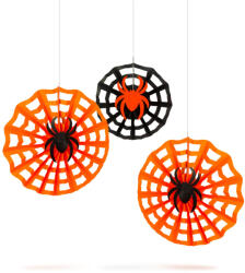 Globiz International Kft Halloween-i dekoráció - pókháló szett - papír - 30/40 cm - 3 db / csomag (56585)