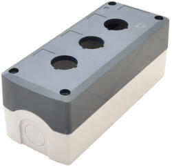 Tracon összeállított tokozat nyomógombokhoz, szürke, 3-as 22, 5mm IP65, 2×PG-13, 5 NYGD-3GR (NYGD-3GR)