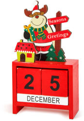 Karácsonyi naptár - MDF - 13, 5 x 7 x 3, 5 cm - 3 féle (59740)