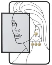 Mauro Ferretti Dekoratív fekete/arany fémtükör, 64, 8 x 85 x 3, 8 cm, Eleonor Mauro Ferreti (0661300000)